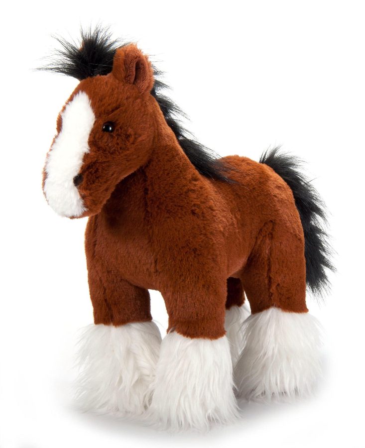 The Petting Zoo Standing Horse Stuffed Animal Plushie, Gifts for Kids, Wild Onez Barnyard Animals, Brown Horse Plush Toy