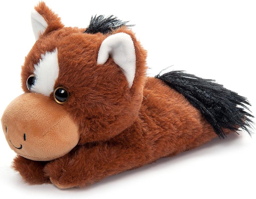 The Petting Zoo Horse Stuffed Animal Plushie Slap Bracelet, Gifts for Kids, Slapstix Wildlife Animals, Brown Horse Plush Toy